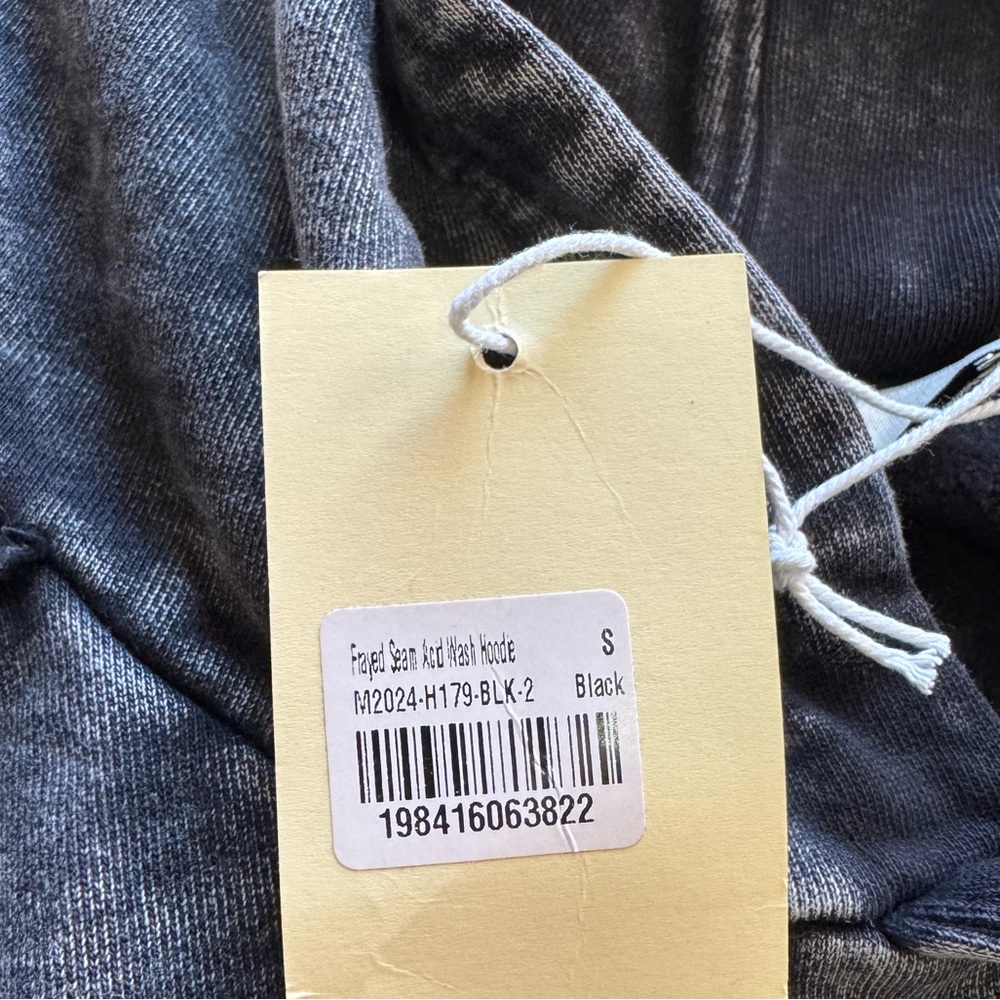 MNML - FRAYED SEAM ACID WASH HOODIE - Picture 5 of 5